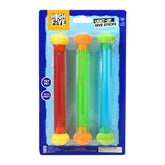 HIGH FIVE 3PK MULTI COLORED LIGHT UP DIVE STICKS - PRE PRICED $5 1.25IN X 1.25IN X 7.5IN - Batteries included